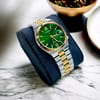 Citizen Watch Silver & Golden Chain with Green Display 1