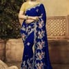 ইন্ডিয়ান জর্জেট শাড়ি ব্লাউজ পিস সহ 1