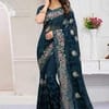 ইন্ডিয়ান জর্জেট শাড়ি ব্লাউজ পিস সহ 4