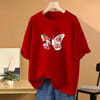 ladies regular fit T-shirt160-165 GSMCotton fabricM = chest 38″, length 25″  , sleeve 6″.L = chest 40″ , length 26″ , sleeve 6.3″XL= chest 42, length 27, sleeve 6.5” 1