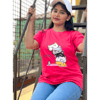 DTF Printed ladies T shirt | Half Sleeve Plain | Regular Fit Ladies T Shirt for Women & Girls | 1
