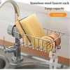 Stainless Steel Faucet Rack Kitchen Sink Caddy – Silver 1