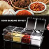 4 Grid Airtight Spice Storage Box with Spoon 1