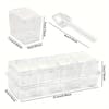 4 Grid Airtight Spice Storage Box with Spoon 5