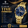 BINBOND 2521 Luxury Brand Luminous Quartz Watch For Men (golden blue) 1