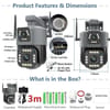 Speed-X IP Camera 2MP + 2MP HD Dual Lens | Wireless PTZ | Outdoor CCTV 2