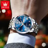 OLEVS 9931G New Exclusive Design Quartz Watch for Men blue 4
