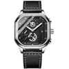 Trsoye Fashionable Black leather belt wrist Watch 2