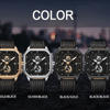 Trsoye Fashionable Black leather belt wrist Watch 5