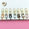 Cat Enamel Metal Keychain 2