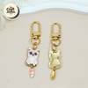 Cat Enamel Metal Keychain 4