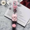 Cute Stacked Kitty Bell Keychain 3