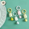 Cute Stacked Kitty Bell Keychain 1