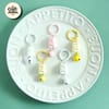 Cute Stacked Kitty Bell Keychain 2