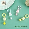 Cute Stacked Kitty Bell Keychain 3