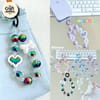 Beaded Butterfly Heart Phone Charm 3