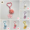 Sakura Pom-Pom Heart Keychain 5