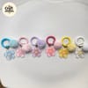 Sakura Pom-Pom Heart Keychain 2