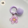 Sakura Pom-Pom Heart Keychain 4