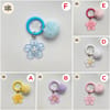 Sakura Pom-Pom Heart Keychain 5