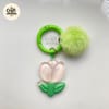 Tulip Pom Pom Charm Keychain 3