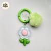 Flower Pom Pom Charm Keychain 4
