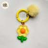 Flower Pom Pom Charm Keychain 5