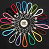 Braided Leather Loop Keychain 2