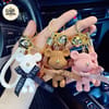 Teddy Bear Keychain with Braided Strap 1