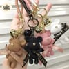 Teddy Bear Keychain with Braided Strap 2