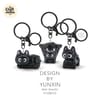 Black Cat Keychain 1