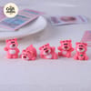 Pink Teddy Bear Mini Figurines 4