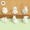 White Bunny Mini Figurines 3