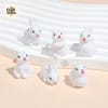 White Bunny Mini Figurines 4