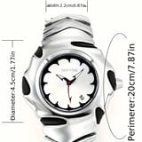 DENVOSI Premium Metal Watch – Bold Design (Blue Dial) 4