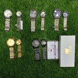 Olevs Stainless Steel fashionable Couple watches Full Golden 3