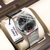 POEDAGAR 930 Men's New Luxury Luminous Date Week Stainless Steel Quartz Watch For Men (Butterfly Lock) 1