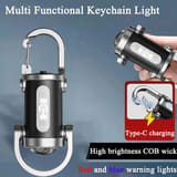 7 Modes High Power LED + COB Keychain Flashlight (Type-C Rechargeable) 5