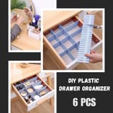 Adjustable Drawer Organizer Divider ( 6pcs ) 1