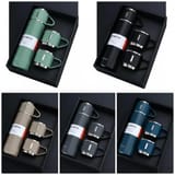 Stainless Steel Vacuum Flask Set with 3 Steel Cups 1