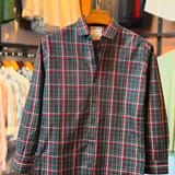 Aurenzo Charcoal Red Check Casual Shirt 1