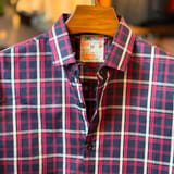 Aurenzo Navy Red Check Casual Shirt 2