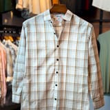 Aurenzo White & Brown Check Casual Shirt 1