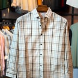 Aurenzo White & Grey Check Casual shirt 1