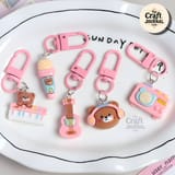 Kawaii Music Bear Keychain 1