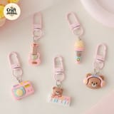 Kawaii Music Bear Keychain 3