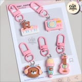 Kawaii Music Bear Keychain 4