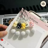 Cat Phone Charm with Pom Pom 3