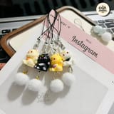 Cat Phone Charm with Pom Pom 4