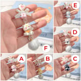 Cat & Bow Phone Charm with Pom Pom 5